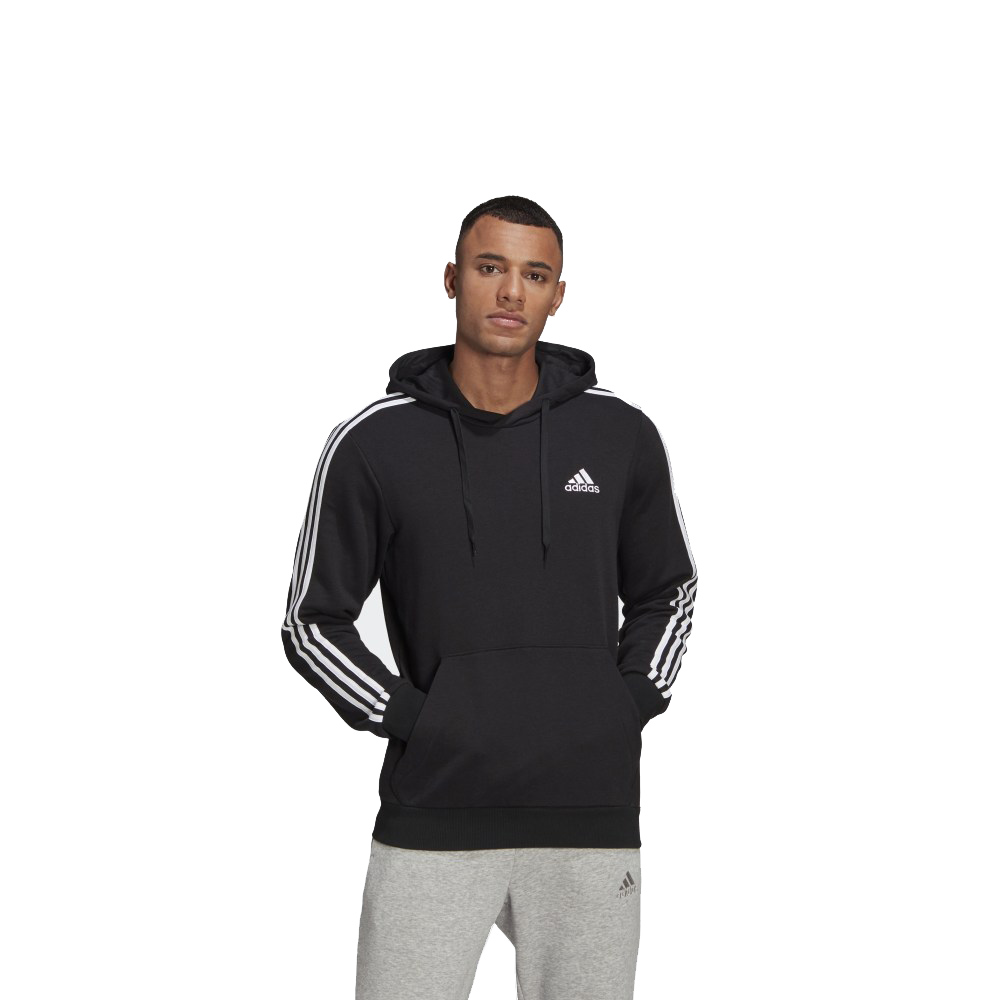 adidas originals polar fleece moletom com capuz in black